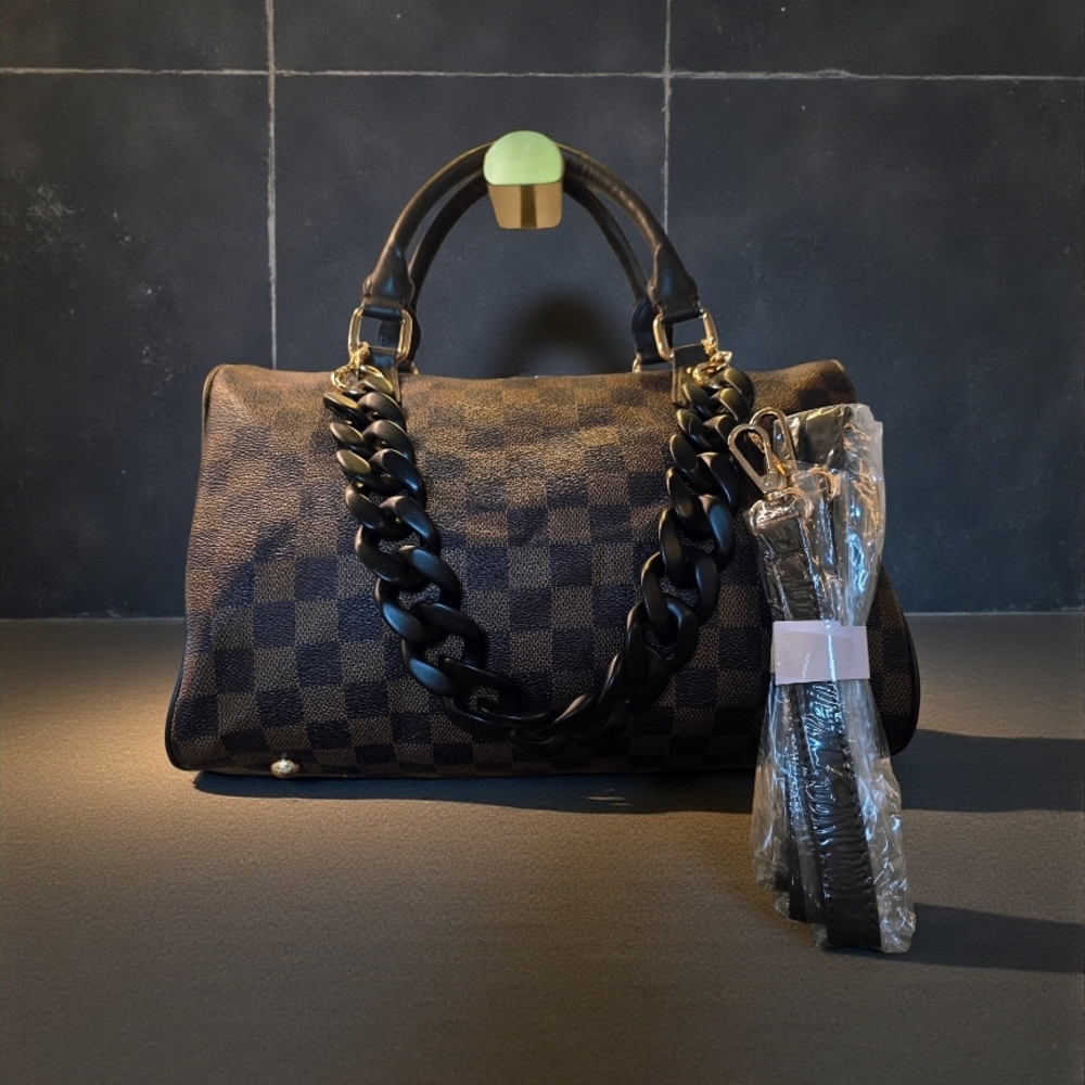 SALE!! Two-Tone Brown Satchel Handbag by TwentyFour Worldwide, Not a LV Bag